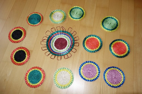 12x ddr untersetzer 5cm bast - ddr,