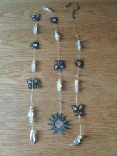 Girlande Windspiel Schmetterling Sonne Metall Kunststoff Länge 180 cm