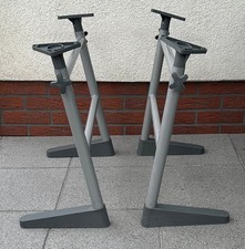 1 Paar tragfähige Tischböcke, Tischgestelle, höhenverstellbar in grau von IKEA