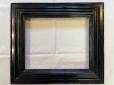 Bilderrahmen alt Schellack Holz schwarz Gründerzeit um 1900 Falz: 32x26 cm A1