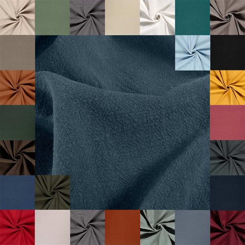 Leinen stoff stonewashed - stoff, uni
