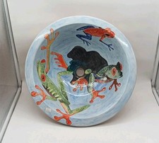 Neues Einbauwaschbecken Frösche org. Puerto Rico Waschbecken handbemalt signiert