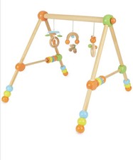 Spieltrapez Spielbogen für Babys Höhenverstellbar aus Holz Activity Center Baby