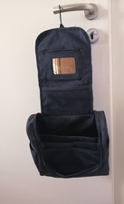 Kulturbeutel Kosmetik Beutel Reisetasche mit Spiegel dunkelblau neuwertig