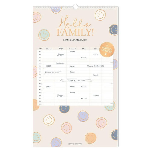 Familienplaner 2027 hello - 2027,