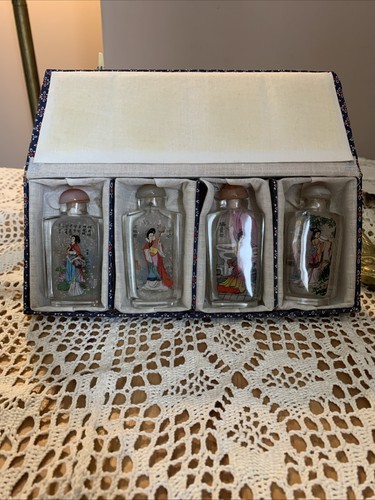 4er set vintage glas - set,