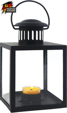 Schwarze Metall Laterne Kerzen