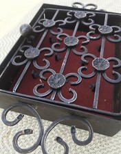 Schlüssel - Brett Metall / Rot Samt Schlüssel Kasten Antik