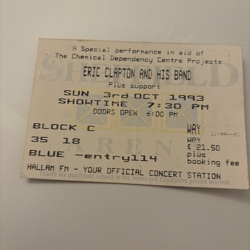 Eric clapton concert ticket - eric,