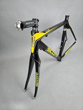 Rahmen Set Scott CR1 Vollcarbon Carbon Rennrad frame black yellow 52 cm ritchey