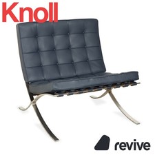 Knoll International Barcelona Chair Sessel Blau Petrol Bauhaus by Ludwig Mies