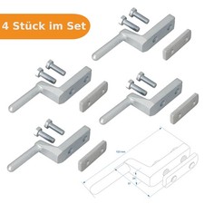 4x Bordwandscharnier Anhänger