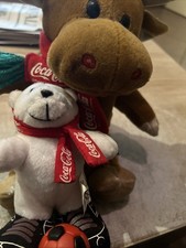 2 Coca - Cola Sammelfiguren- Eisbär und Coca Cola Elch