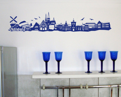 Wandtattoo oldenburg skyline - oldenburg,