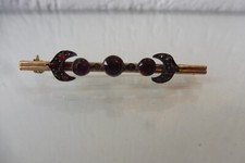 Sehr schöne, alte Brosche  , Anstecknadel , mit Granat , AM. Double