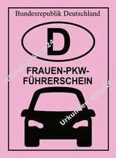 Frauen-PKW-Führerschein