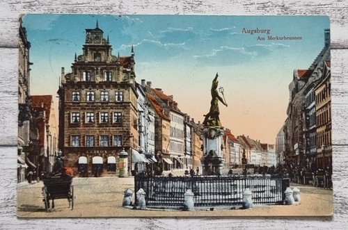 Augsburg merkurbrunnen - ak,