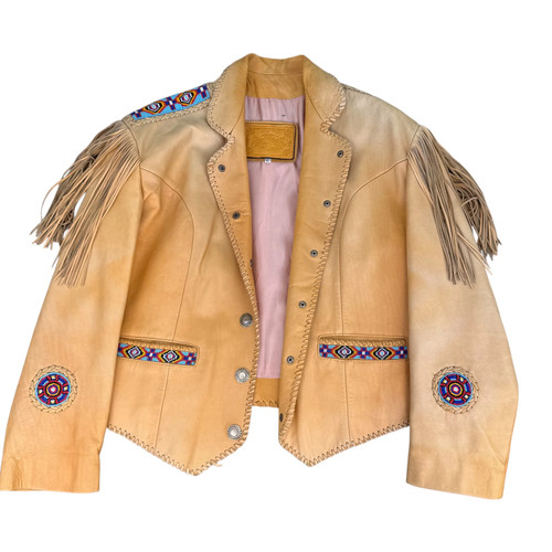Lederjacke western cowboy - lederjacke,