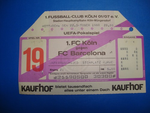 Ticket fc köln - 80/81,