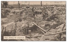 AK Englische Stellung bei Langemark Flandern Westfront 1. Matrosen Regiment 1916