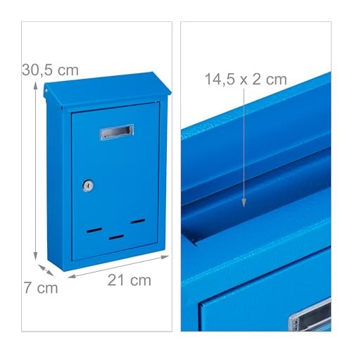 Relaxdays metall briefkasten - metall,