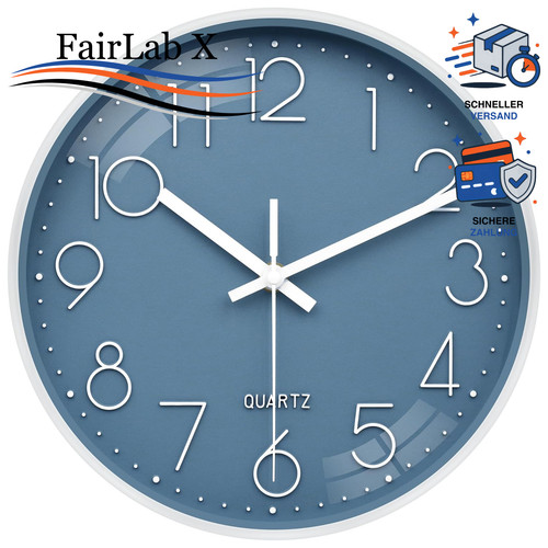 Wanduhr 25cm blau stiller - blau,