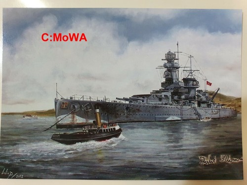 Postkarte panzerschiff graf - postkarte, (