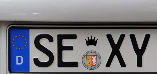 Nummernschild krone aufkleber - nummernschild,