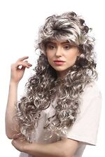 Perücke Damen Herren Barock Renaissance Adlige Edelmann Braun Grau Lang Locken