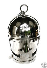 Eiserne Maske Fessel Schelle Helm Larp Reenactment Schandmaske Halseisen X01K