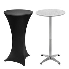 Stehtisch Bistrotisch mit Tischhusse Ø 60 cm Gartentisch Bar Partytisch Tisch