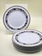 G22 Eschenbach, Porzellan, 6 Speiseteller, Dekor Chateau Loire, Service