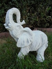 Elefant, Gartenfigur, Steinguss, 32 cm, Skulpturen, Steinfiguren, Gartendeko