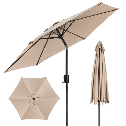 225cm sonnenschirm mit kurbel - 225cm,