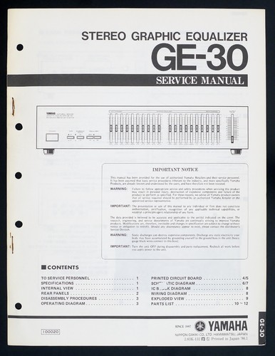 Original yamaha stereo - original, ge-30