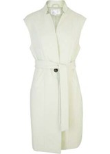 Mantel-Weste zum Binden Gr. 52 Hellschilf Damenweste Jacke Coat ohne Ärmel Neu