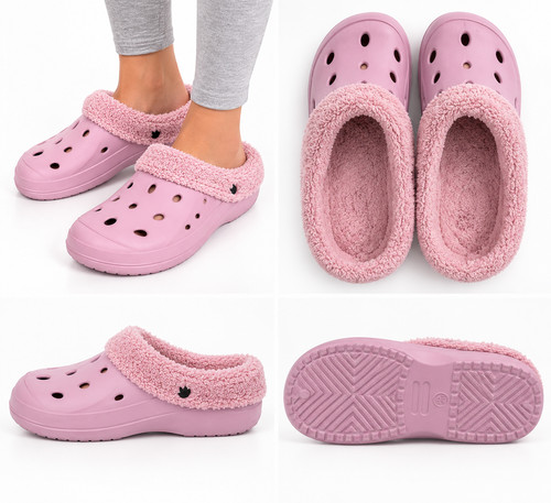 Damen clogs rosa gefüttert - damen,