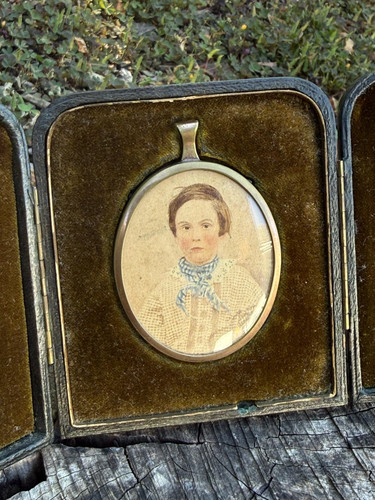 Antik miniatur portrait - antik,
