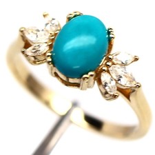 925 Silber 6 x 8 Mm. Blau