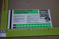 Alter Aufkleber Naturschutz Umweltschutz Papiertonne 1992 1993