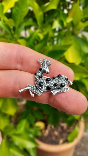 Brosche silber 925 hirsch - brosche,