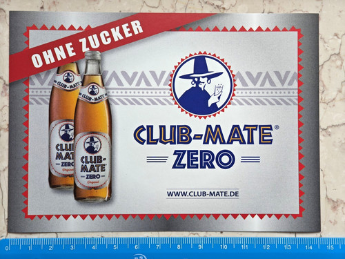Club mate zero aufkleber - club-mate,