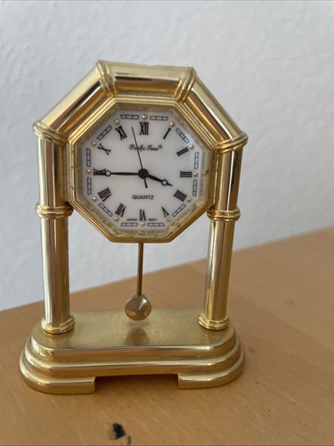 Miniatur tischuhr goldfarben - miniatur,