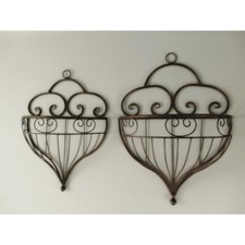 2er Set Blumenkasten Metall