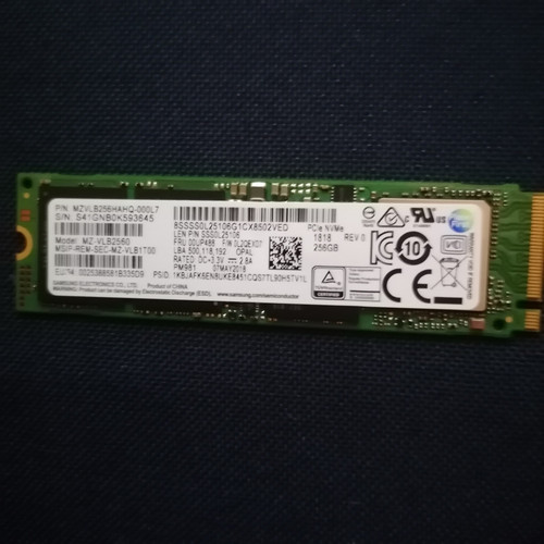 Samsung 256 nvme - nvme, ssd