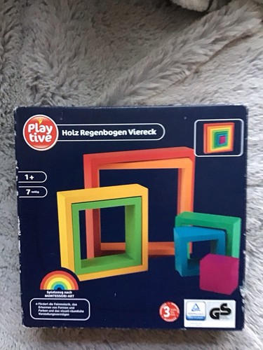 Holz regenbogen viereck - holz,
