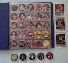 60 CAPS POG KOMPLETT IM ALBUM & 5 SLAMMER - WRESTLING  WWF PANINI 1995 - SELTEN