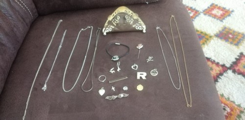 Silber konvolut mit - silber, schmuck