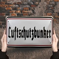 Blechschild Luftschutzbunker