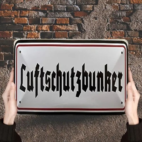 Blechschild luftschutzbunker - blechschild,